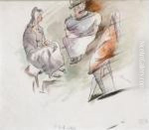 Conversation. by Jules Pascin