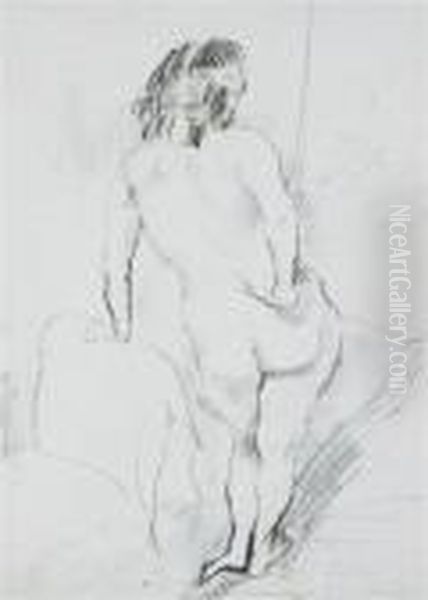 Standing Nude, Seen From Behind - view 1