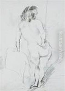 Standing Nude, Seen From Behind by Jules Pascin