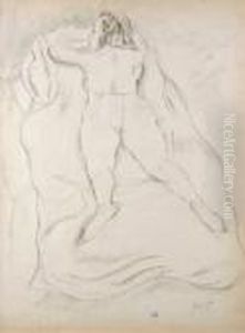 Nu Allonge De Dos by Jules Pascin