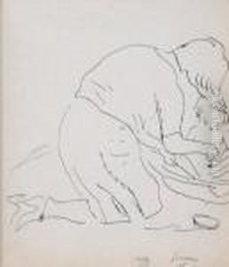 Lucy Krohg Donnant Le Bain A Son Fils Guy Lucy Krohg Donnant Le Bain A Son Fils Guy