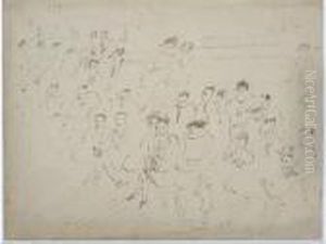 Terrasse De Cafe by Jules Pascin