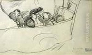 La Loge De Thetre, Circa 1920 by Jules Pascin