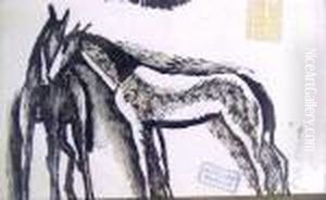 Etude De Chevaux by Jules Pascin