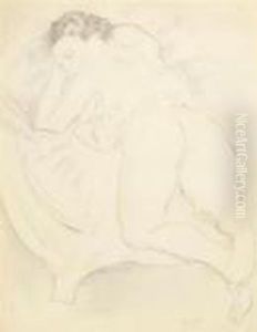 Reclining Nude. by Jules Pascin