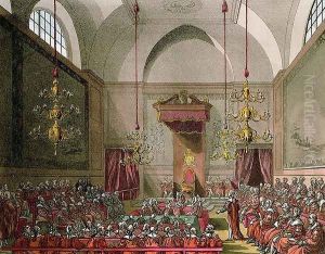 House of Lords from Ackermanns Microcosm of London by T. Rowlandson & A.C. Pugin