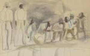 Scene De Cafe by Jules Pascin