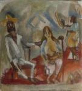 Family In Cuba. by Jules Pascin