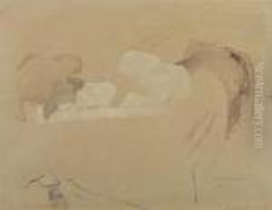 Femme A La Pantoufle. by Jules Pascin