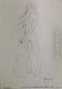 Jeune Fille, Circa 1906 by Jules Pascin