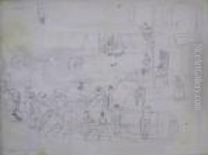 La Place Du Marche by Jules Pascin