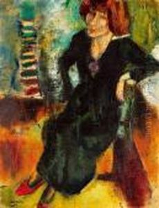 Hermine En Noir by Jules Pascin