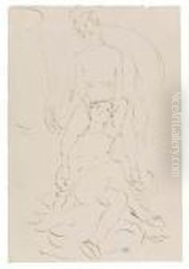 Two Female Nudes by Jules Pascin