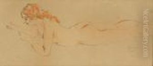 Reclining Nude by Jules Pascin
