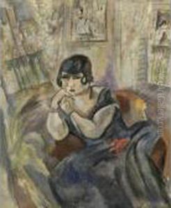 Portrait De Madame Andre Salmon by Jules Pascin