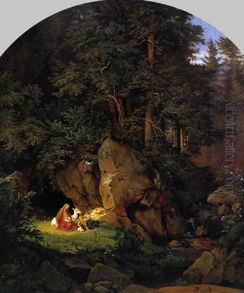 Genoveva in the Forest Seclusion 1841 - view 1