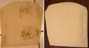 Femme / Cinq Etudes Dont Nu De Dos (recto Verso) by Jules Pascin