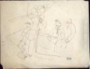 Scene De Cafe by Jules Pascin