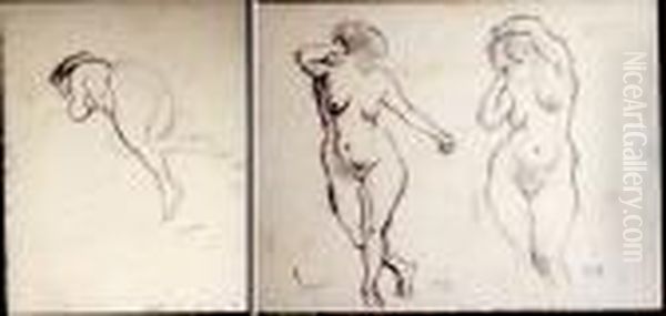 Etudes De Nus / Le Modele Couche (recto Verso) - view 1
