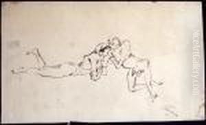 Couple Couche by Jules Pascin