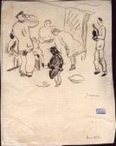 Scene De Famille by Jules Pascin