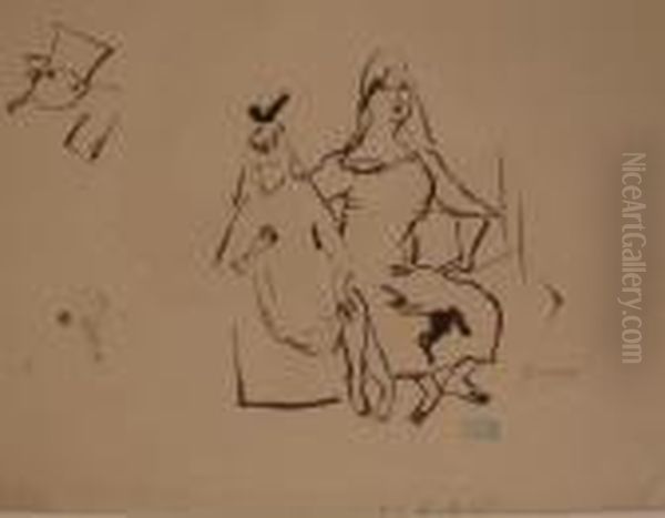 Deux Jeunes Filles Assises - view 1