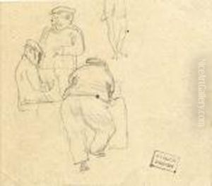 Trois Hommes A Beret by Jules Pascin