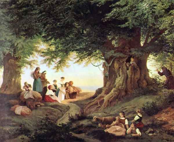 Evening prayer in the forest - view 1