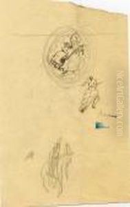 Femme, Enfant Et Cheval by Jules Pascin