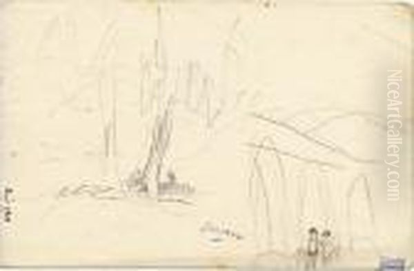 Personnages Assis Sous Des Arbres - view 1