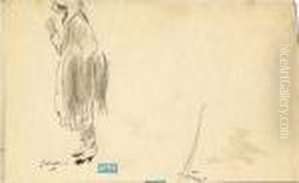 Femme Debout De Profil - view 1