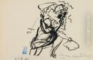 L'eventail by Jules Pascin