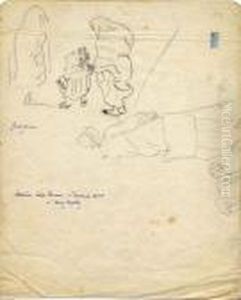 Femme Au Chien Et Bedouines by Jules Pascin
