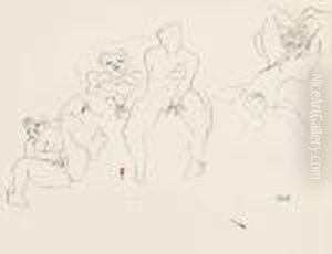 Plaisirs Feminins by Jules Pascin