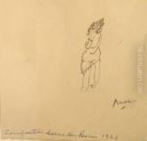 Pepette / Petit Portrait De Femme (recto-verso) by Jules Pascin