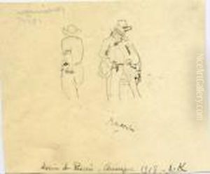 Trois Hommes A Chapeau by Jules Pascin