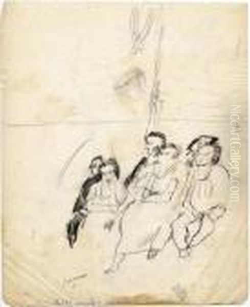 Six Personnages Assis - view 1