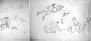 Esquisses Pour La Cuisine / Marseillais (recto Verso) by Jules Pascin