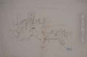 3 Petites Filles Dans La Rue by Jules Pascin