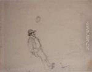 Trio Triste Assis Sur Un Banc Pour Simplicissimus / Homme Au Chapeau (recto Verso)