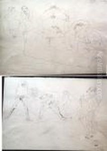 L'heure Du The / Les Voyeuses by Jules Pascin