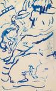 Lucy Et Chiffe by Jules Pascin