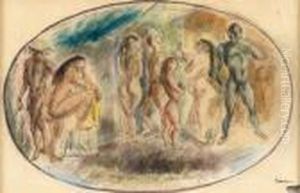 Le Maison Des Danseuses by Jules Pascin