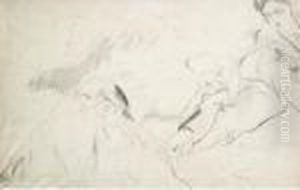14. Trois Femmes. by Jules Pascin