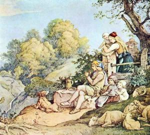 Herdsman's song by Adrian Ludwig Richter