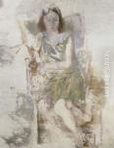 Jeune Fille Aux Bas Blancs by Jules Pascin