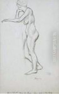 Femme Debout Accoudee, 1907. by Jules Pascin