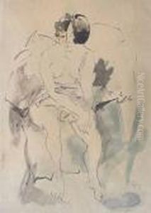 Seated Nude by Jules Pascin