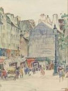 Strassenszene In Paris. by Jules Pascin