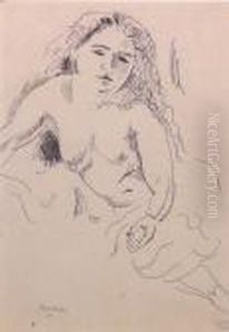 Nu De Face. by Jules Pascin